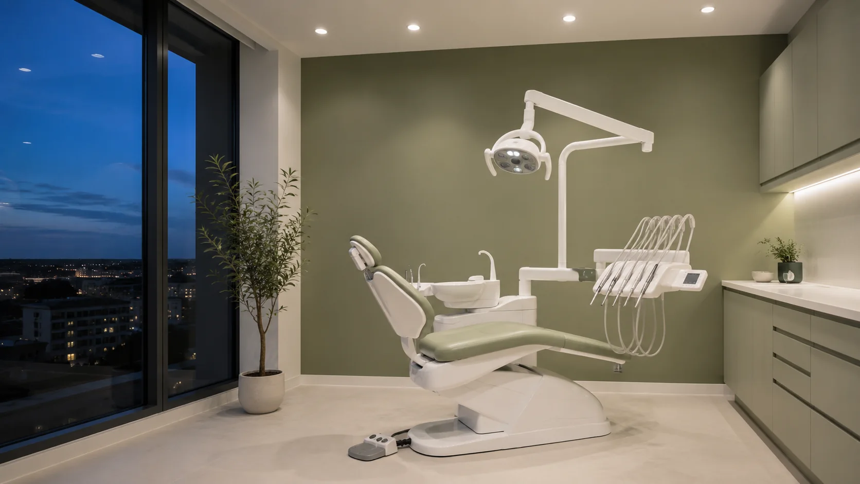 Patient consulting with a dental professional